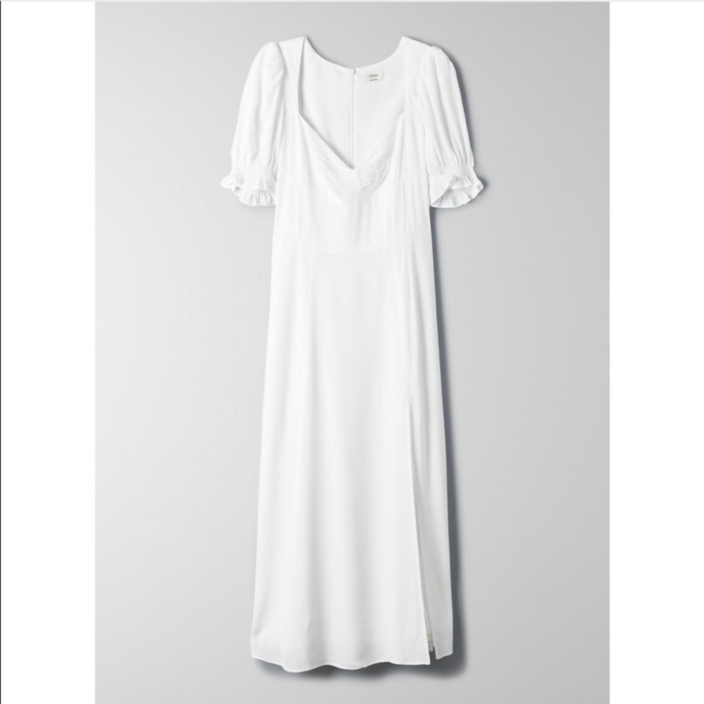 Aritzia Wilfred white Tome dress milkmaid style